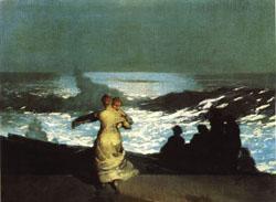 Winslow Homer A Summer Night oil painting image